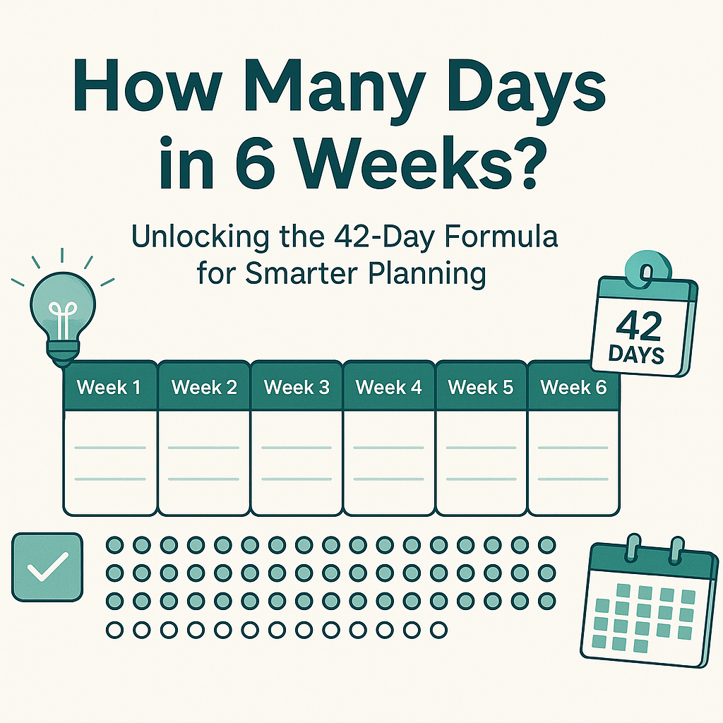 How many days in 6 Weeks image