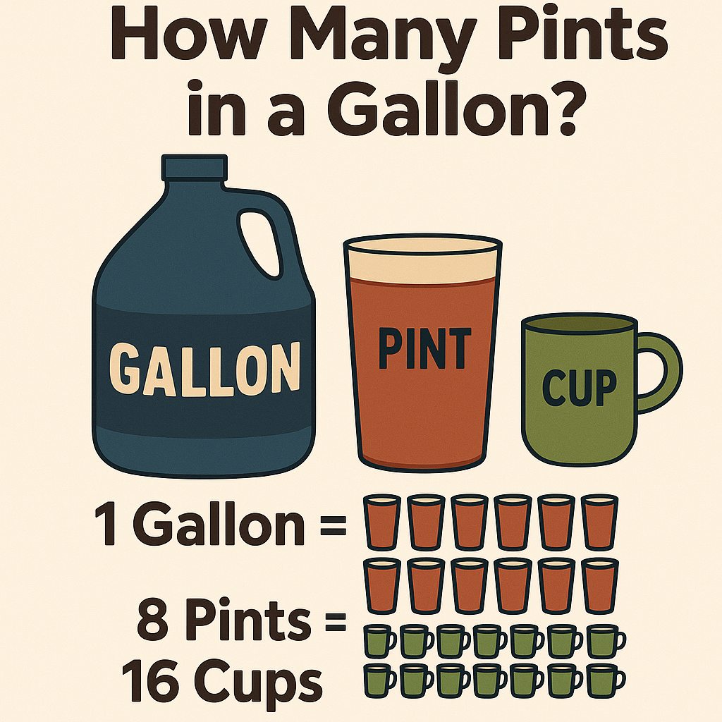 How many Pints in a gallon