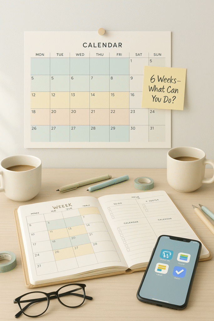 monthly calander with 6 Week plan